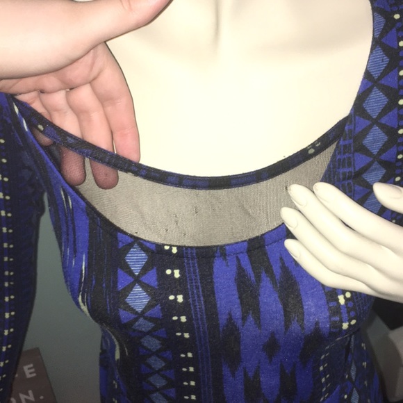 Medium Aztec print blue dress Charlotte Russe - Picture 8 of 8